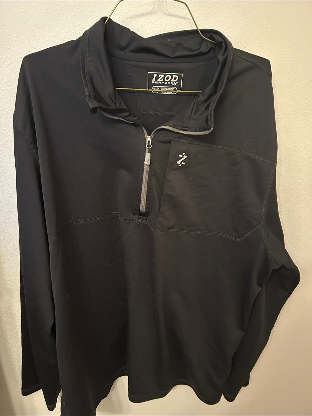 Izod Black Performance Quarter-Zip Pullover